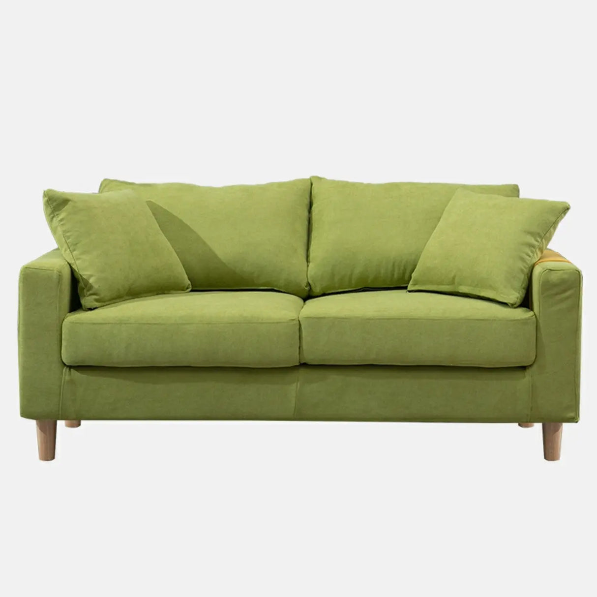 Lake Blue Flannel Square Arm Pillow Back Storage Sofa Image - 25