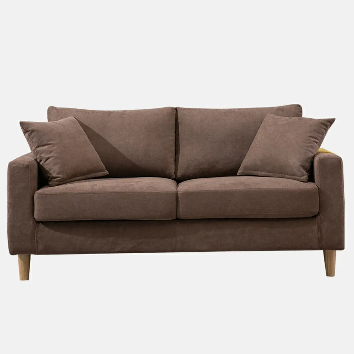 Lake Blue Flannel Square Arm Pillow Back Storage Sofa Image - 27