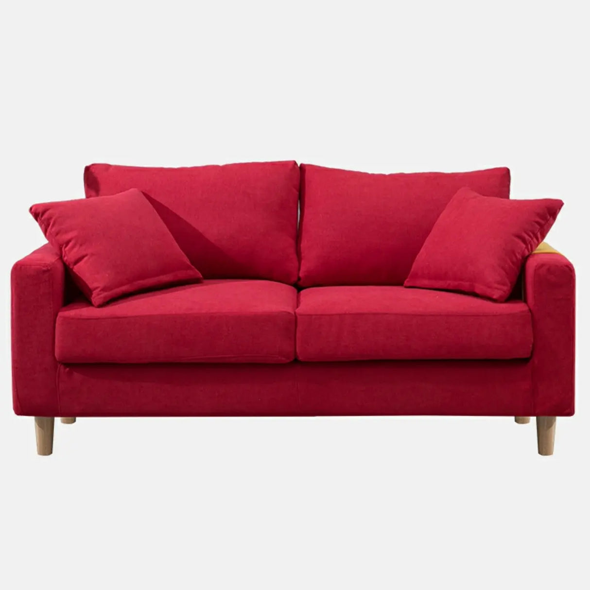 Lake Blue Flannel Square Arm Pillow Back Storage Sofa Image - 29