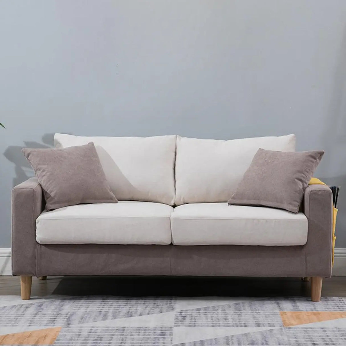 Lake Blue Removable Cushions Sewn Pillow Back Loveseat Image - 20