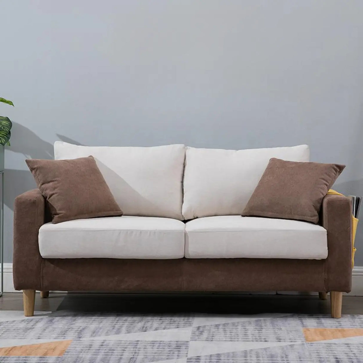 Lake Blue Removable Cushions Sewn Pillow Back Loveseat Image - 24