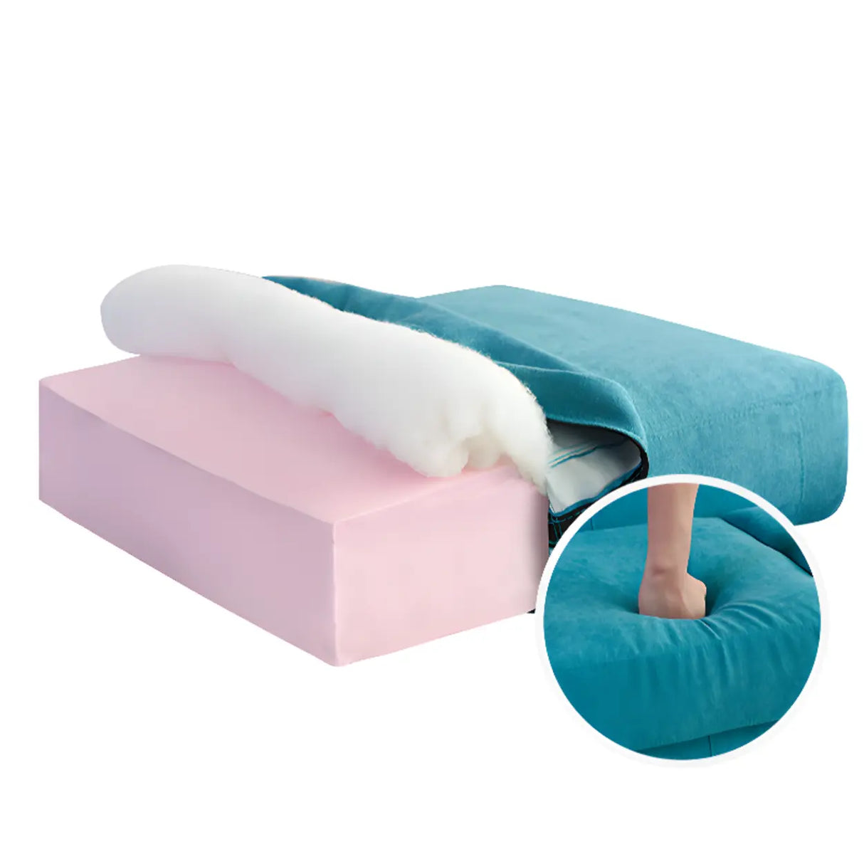 Lake Blue Removable Cushions Sewn Pillow Back Loveseat Image - 33