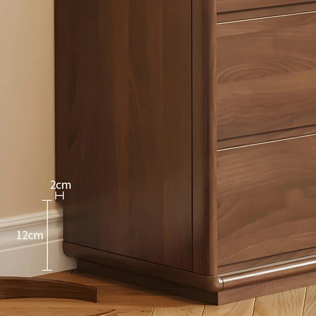 Large Brown Wood Makeup Vanity with Drawers and Seat Image - 13