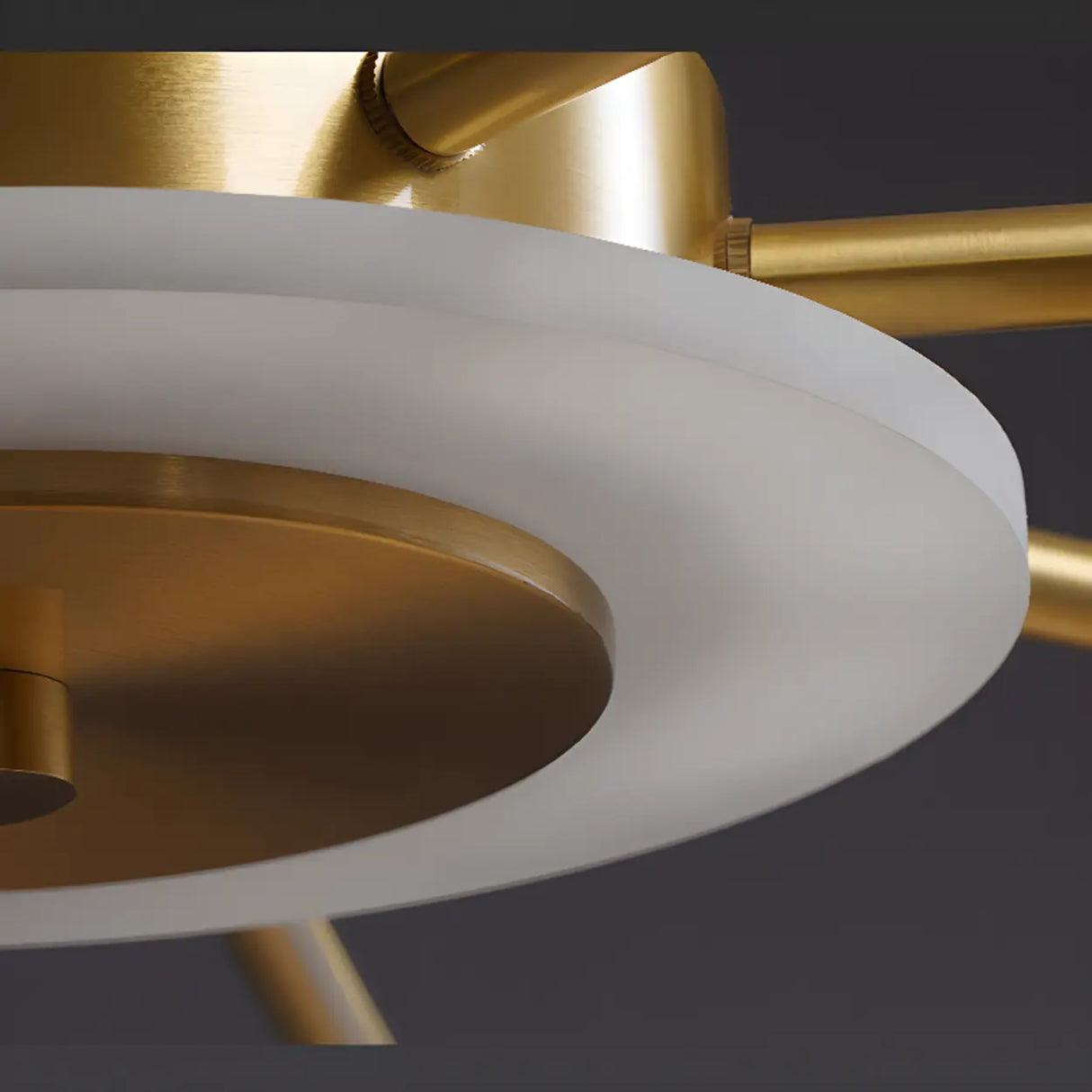 Large Starburst Crystal Semi-Flush Mount Light 17-Light Image - 14