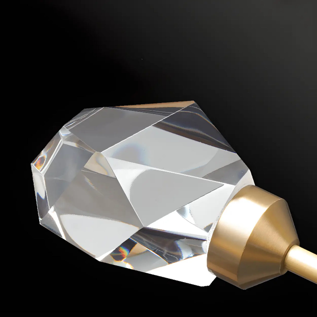 Large Starburst Crystal Semi-Flush Mount Light 17-Light Image - 15