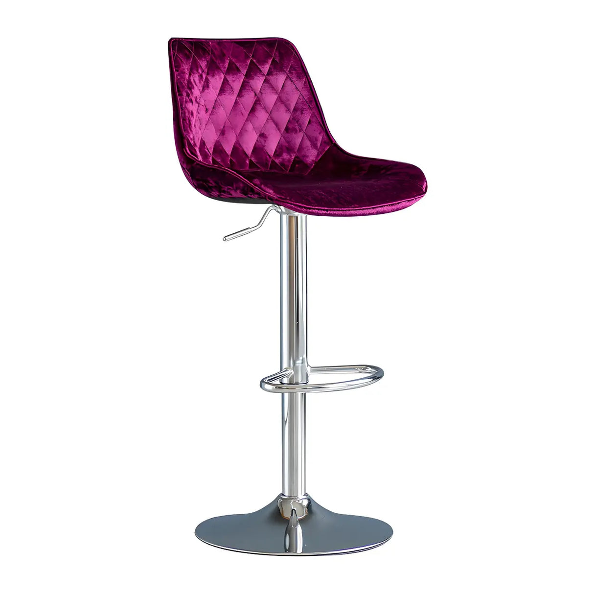 Leather Adjustable Iron Bucket Swivel Counter Bar Stool Image - 10