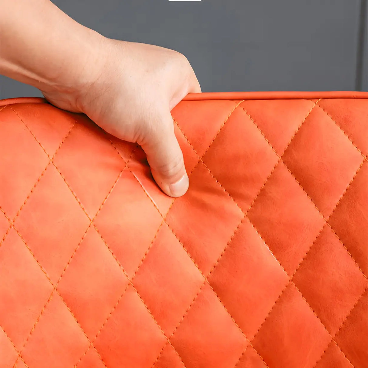 Leather Adjustable Iron Bucket Swivel Counter Bar Stool Image - 12