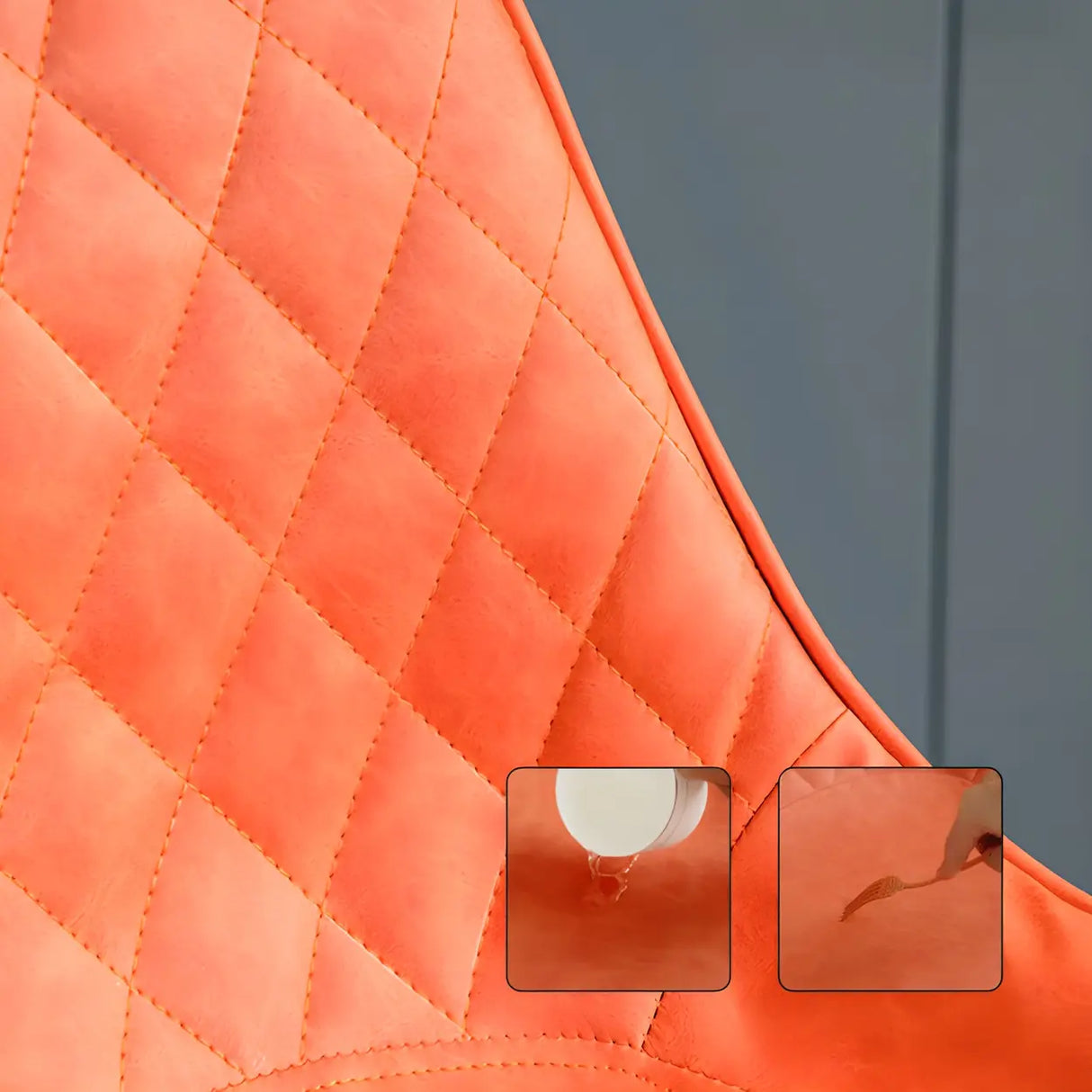 Leather Adjustable Iron Bucket Swivel Counter Bar Stool Image - 13