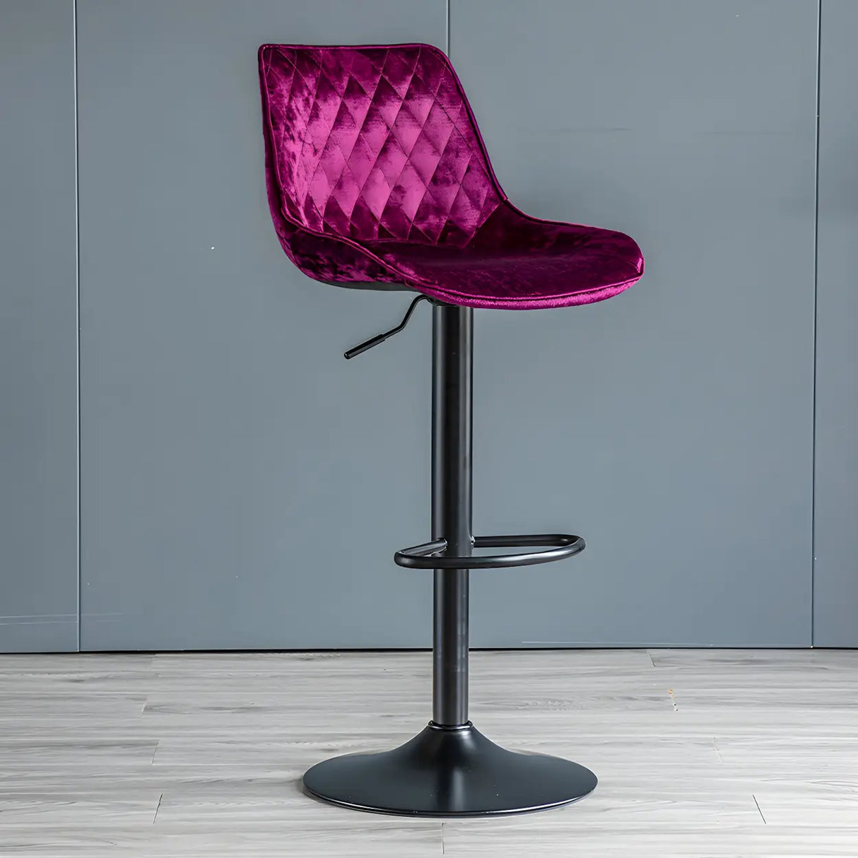 Leather Adjustable Iron Bucket Swivel Counter Bar Stool Image - 30