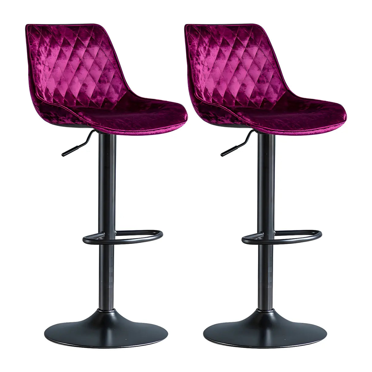 Leather Adjustable Iron Bucket Swivel Counter Bar Stool Image - 31