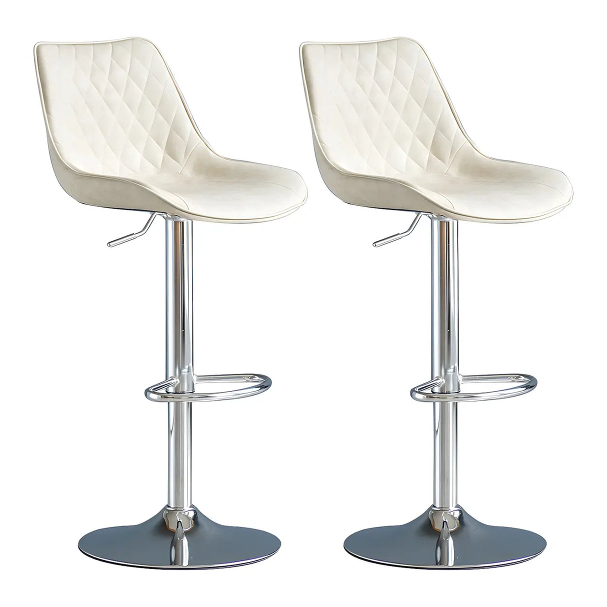 Leather Adjustable Iron Bucket Swivel Counter Bar Stool Image - 55