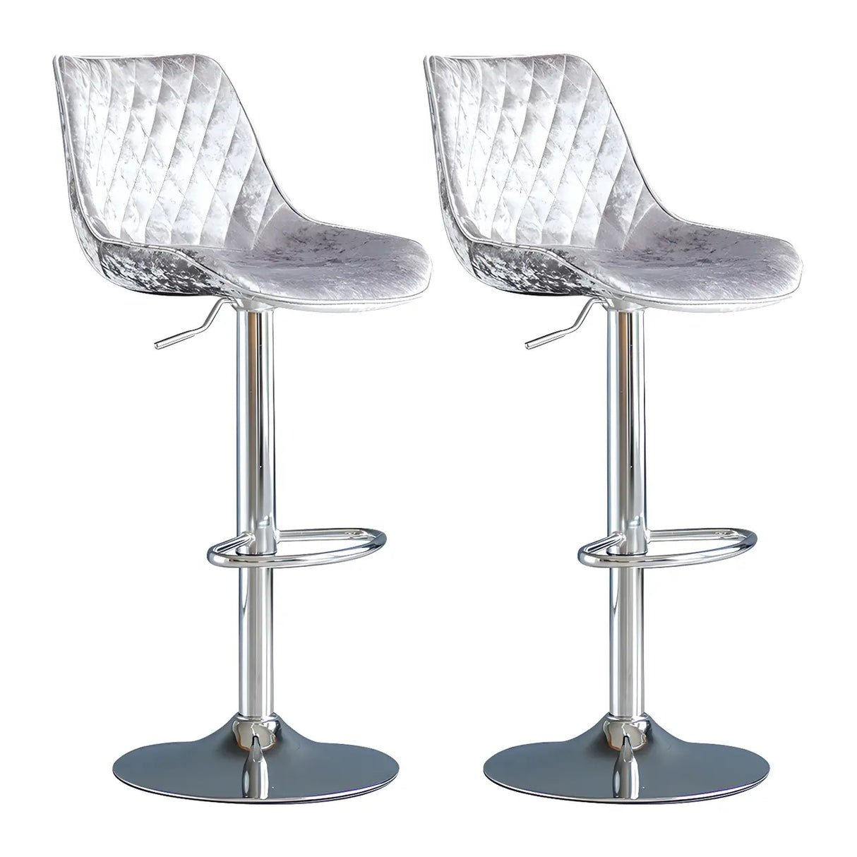 Leather Adjustable Iron Bucket Swivel Counter Bar Stool Image - 58