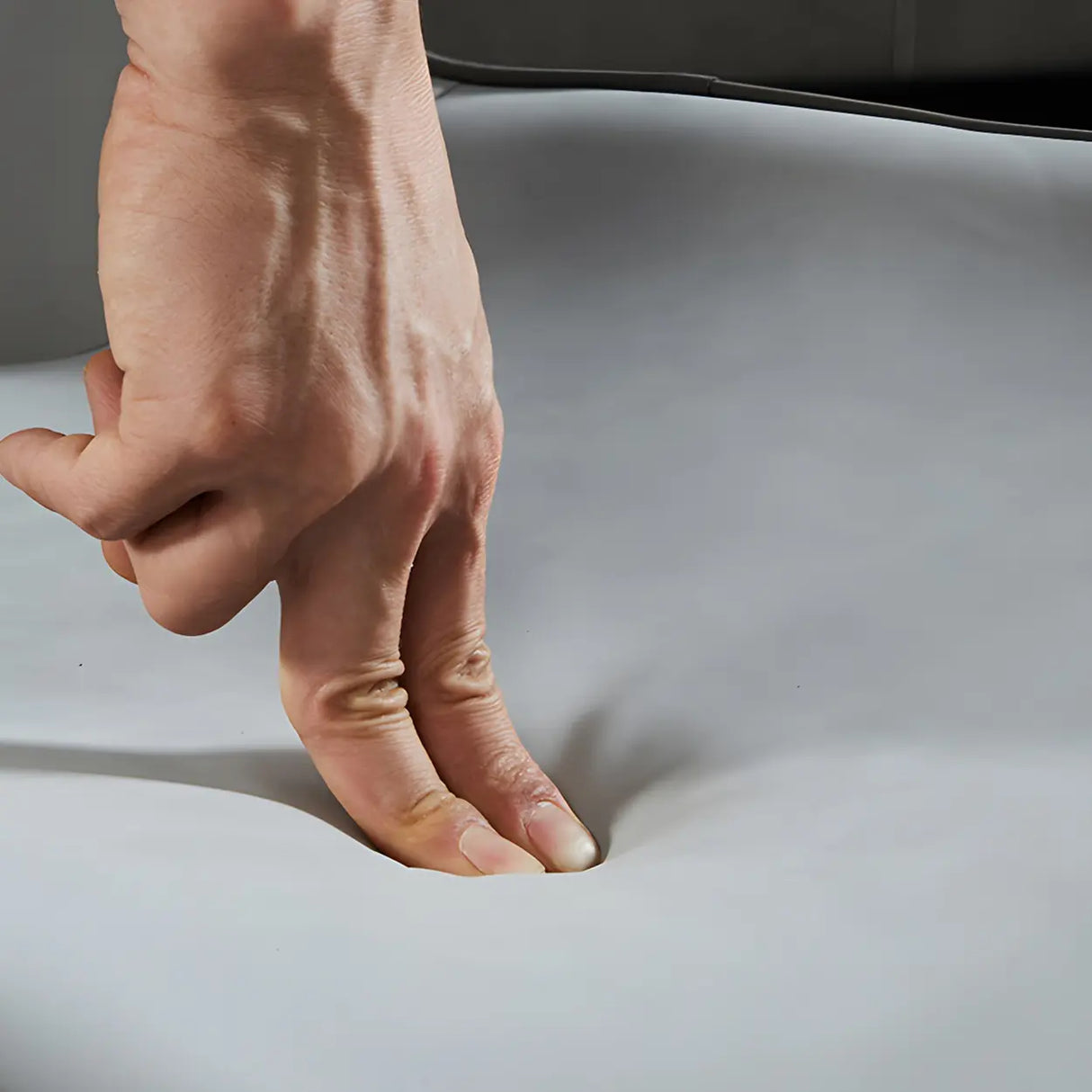 Leather Wingback Dining Side Chair with Metal Leg Image - 13