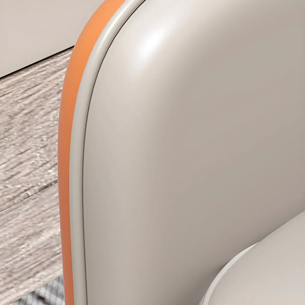 Light Gray Faux Leather Upholstered Bedroom Bench Image - 9