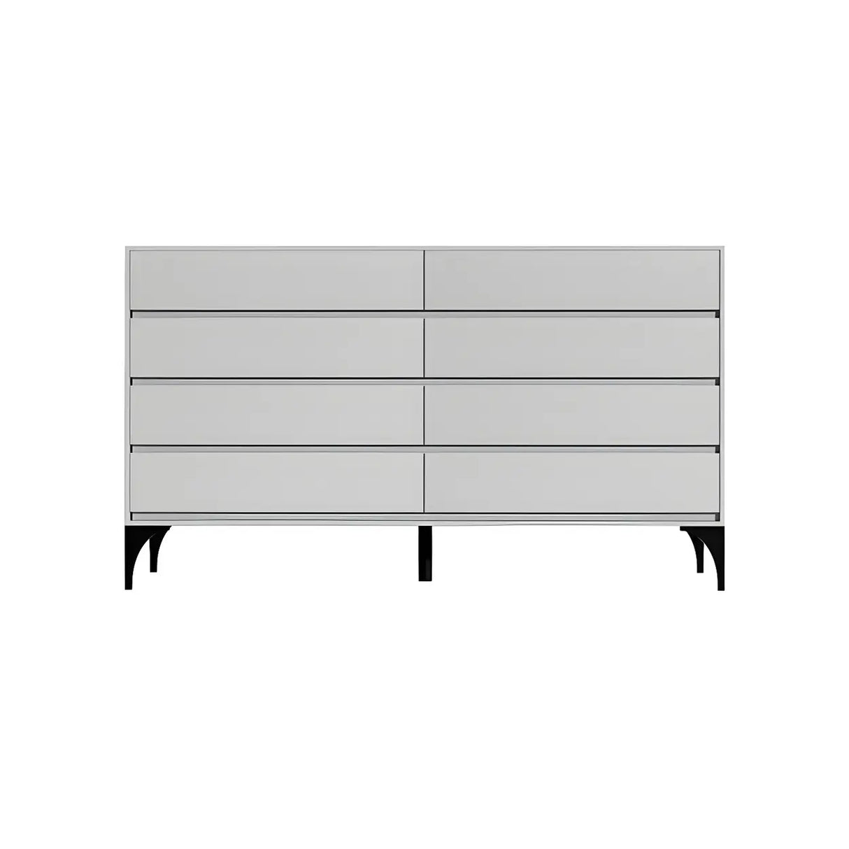 Light Gray Manufactured Wood Storage Dresser Chest Image - 17