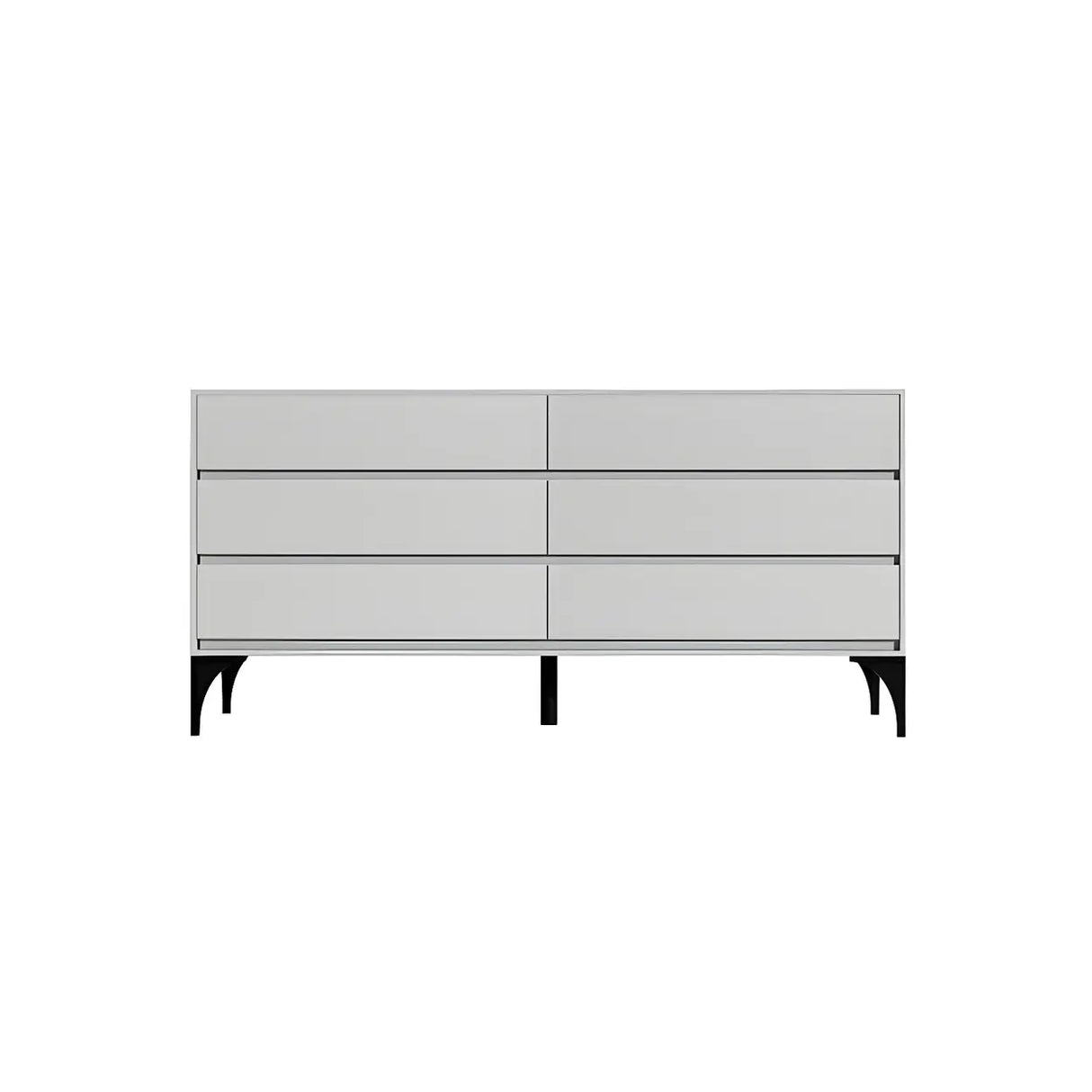 Light Gray Manufactured Wood Storage Dresser Chest Image - 19