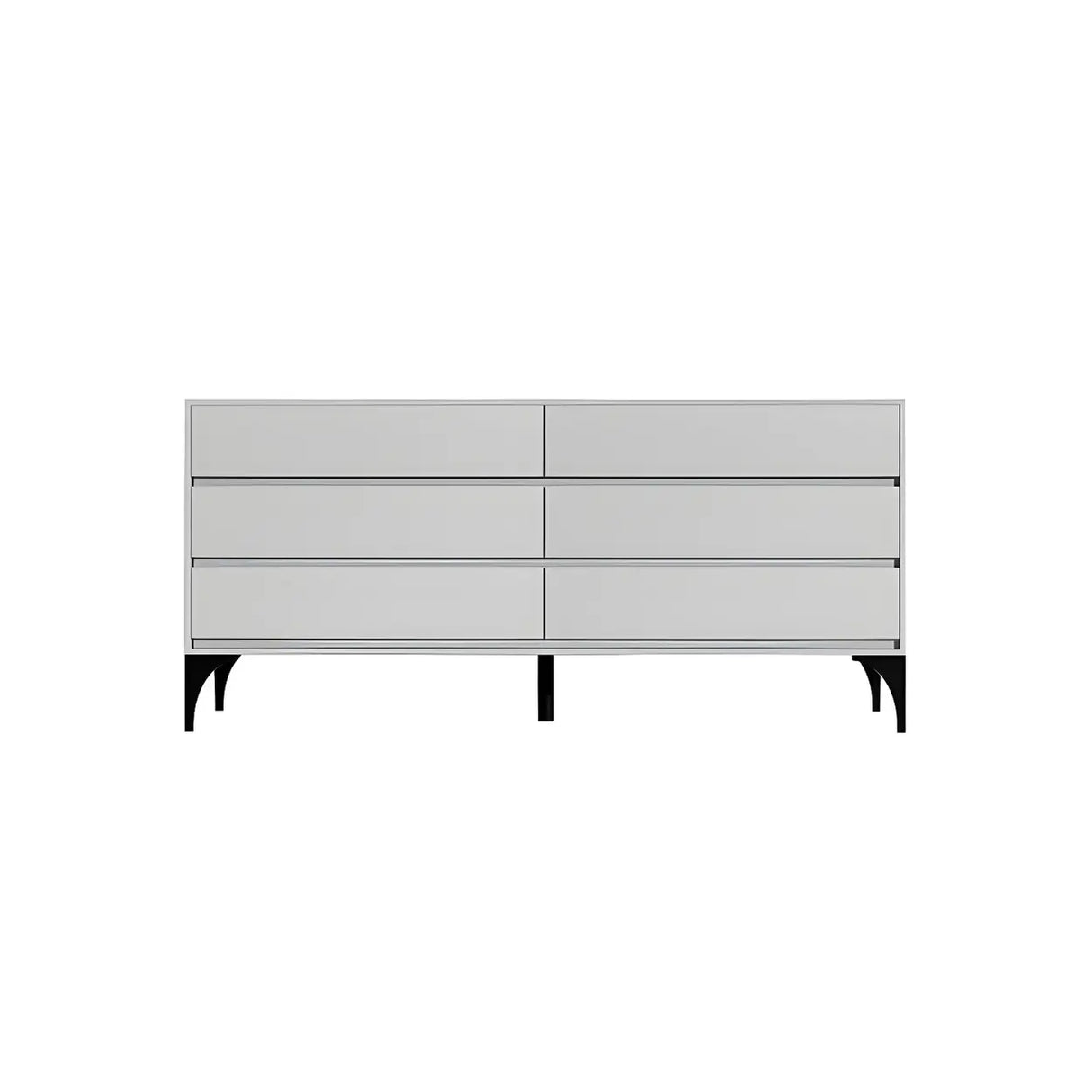 Light Gray Manufactured Wood Storage Dresser Chest Image - 20