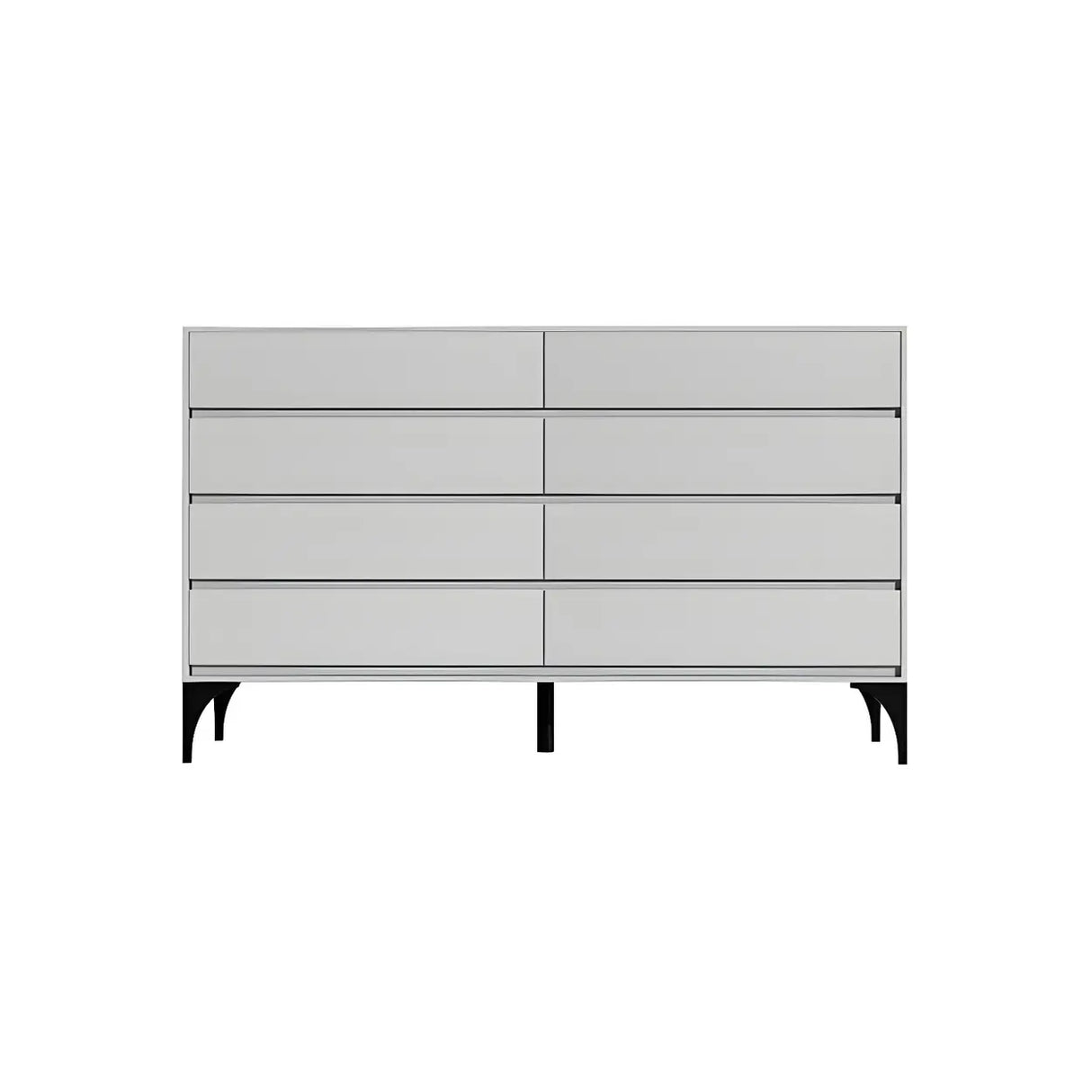 Light Gray Manufactured Wood Storage Dresser Chest Image - 22