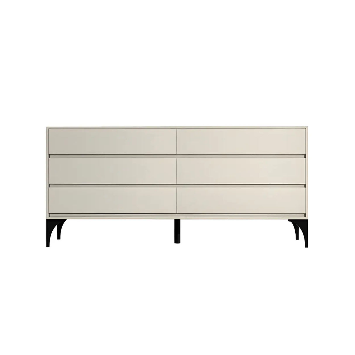 Light Gray Manufactured Wood Storage Dresser Chest Image - 24