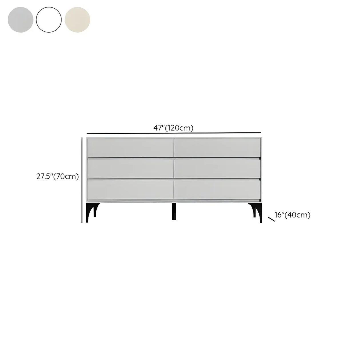 Light Gray Manufactured Wood Storage Dresser Chest Image - 31