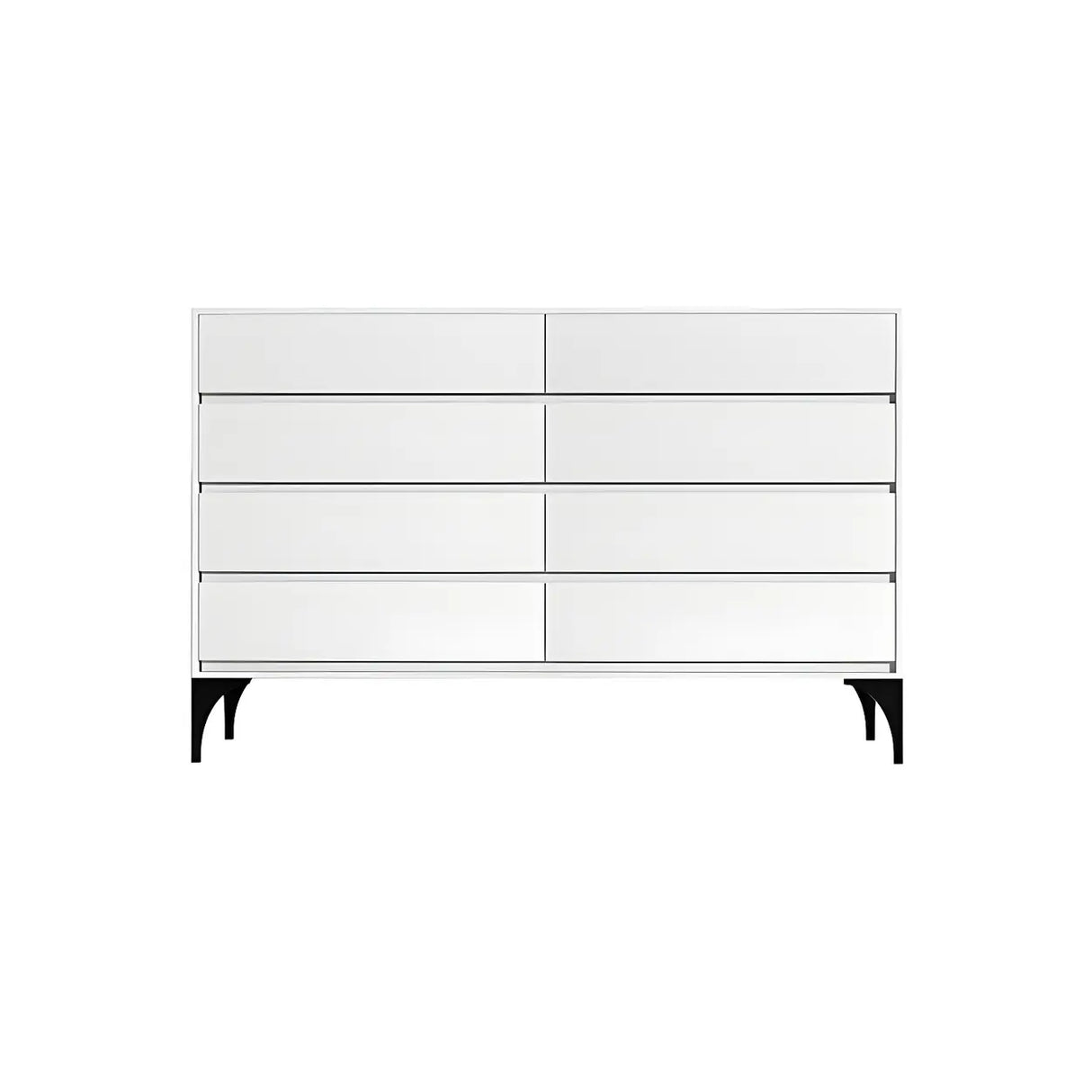 Light Gray Manufactured Wood Storage Dresser Chest Image - 3