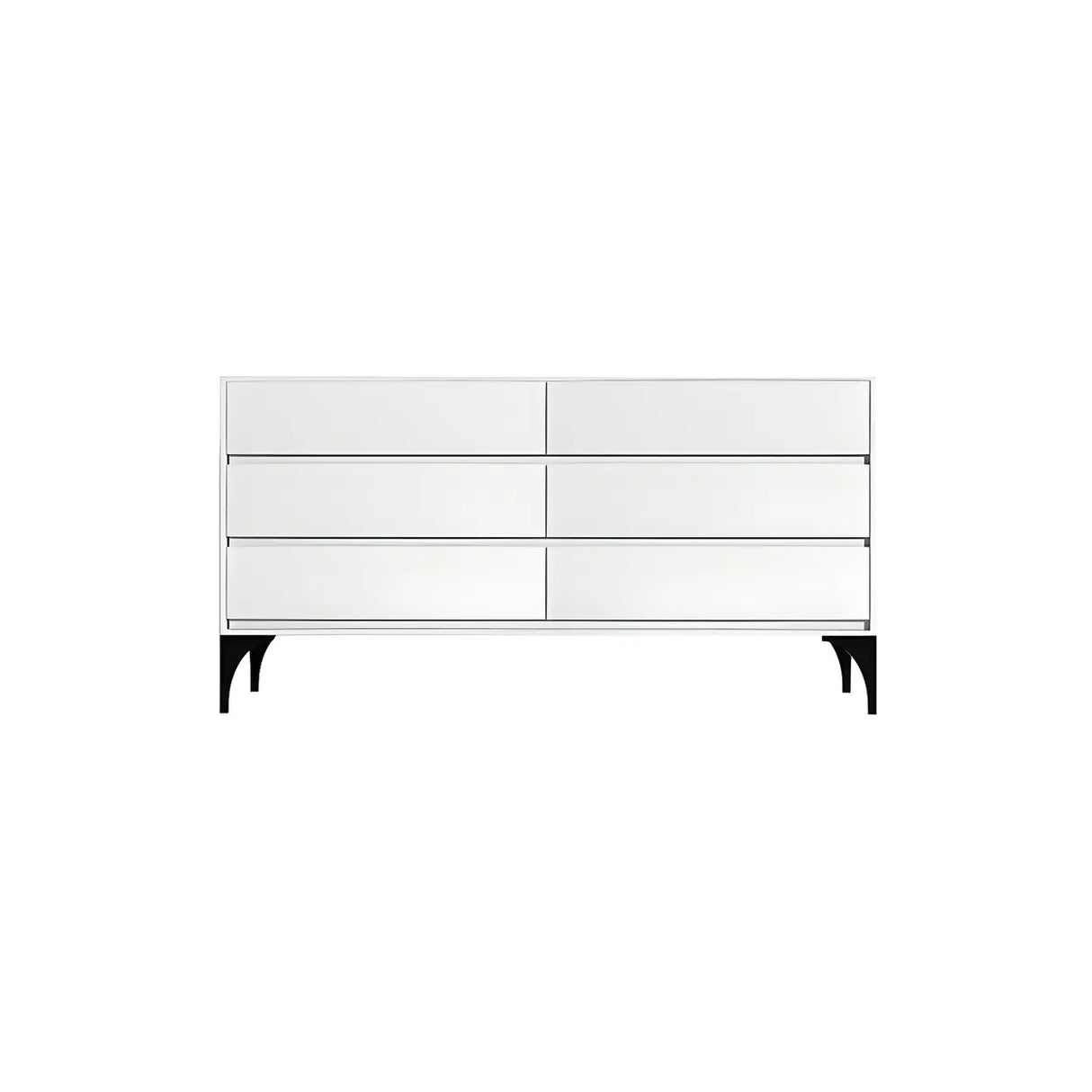 Light Gray Manufactured Wood Storage Dresser Chest Image - 6