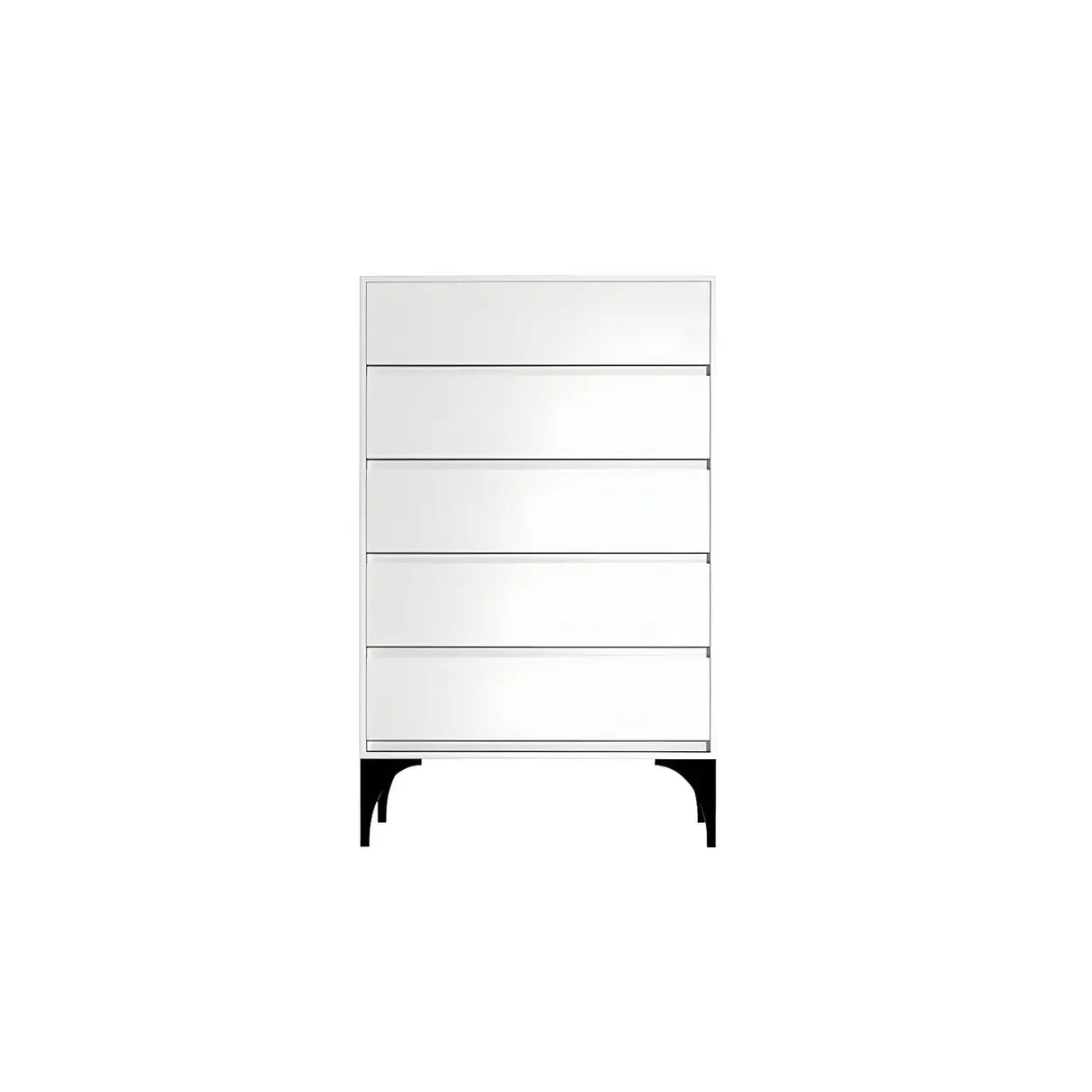 Light Gray Manufactured Wood Storage Dresser Chest Image - 8