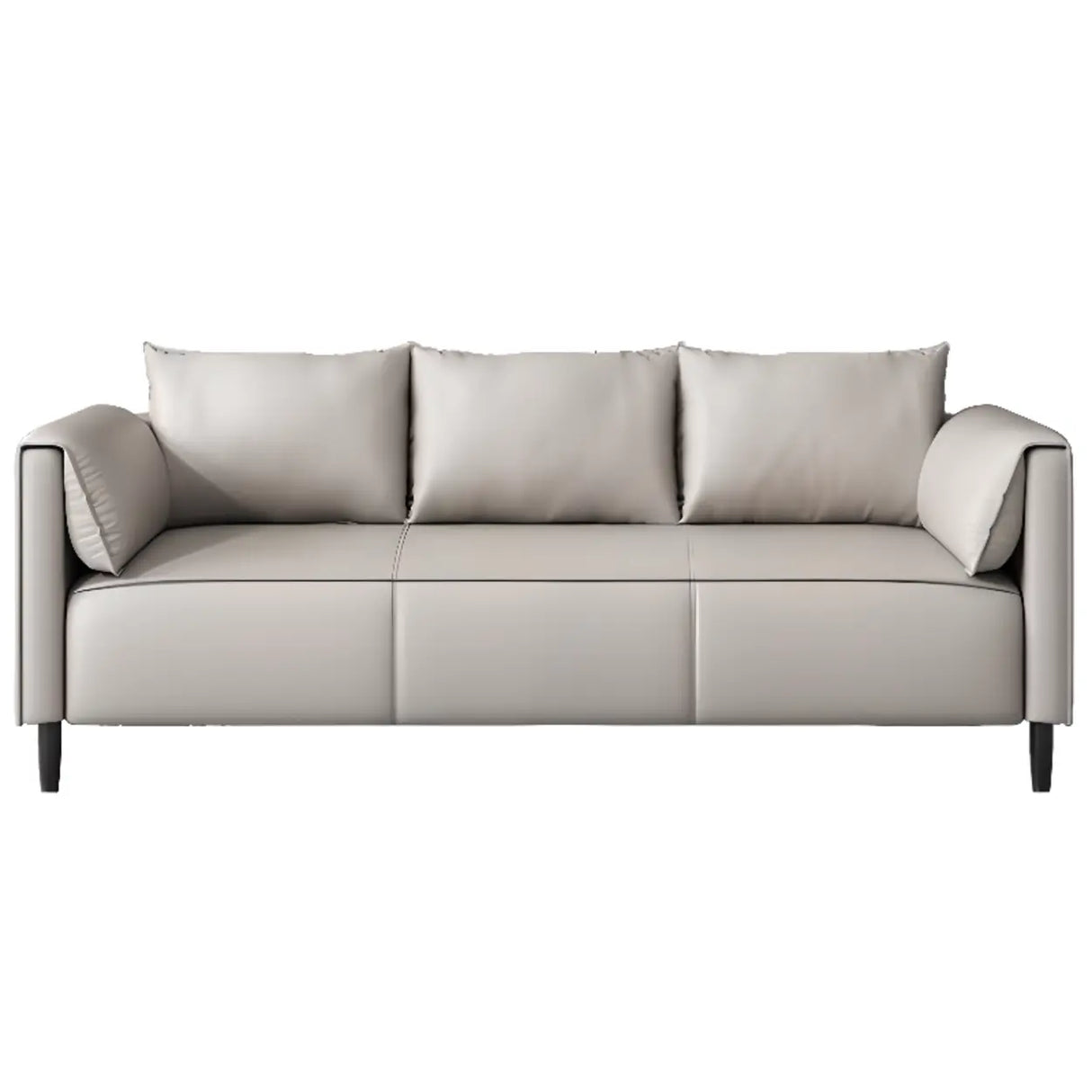 Light Gray Water Resistant Pillow Back Foam Fill Sofa Image - 11