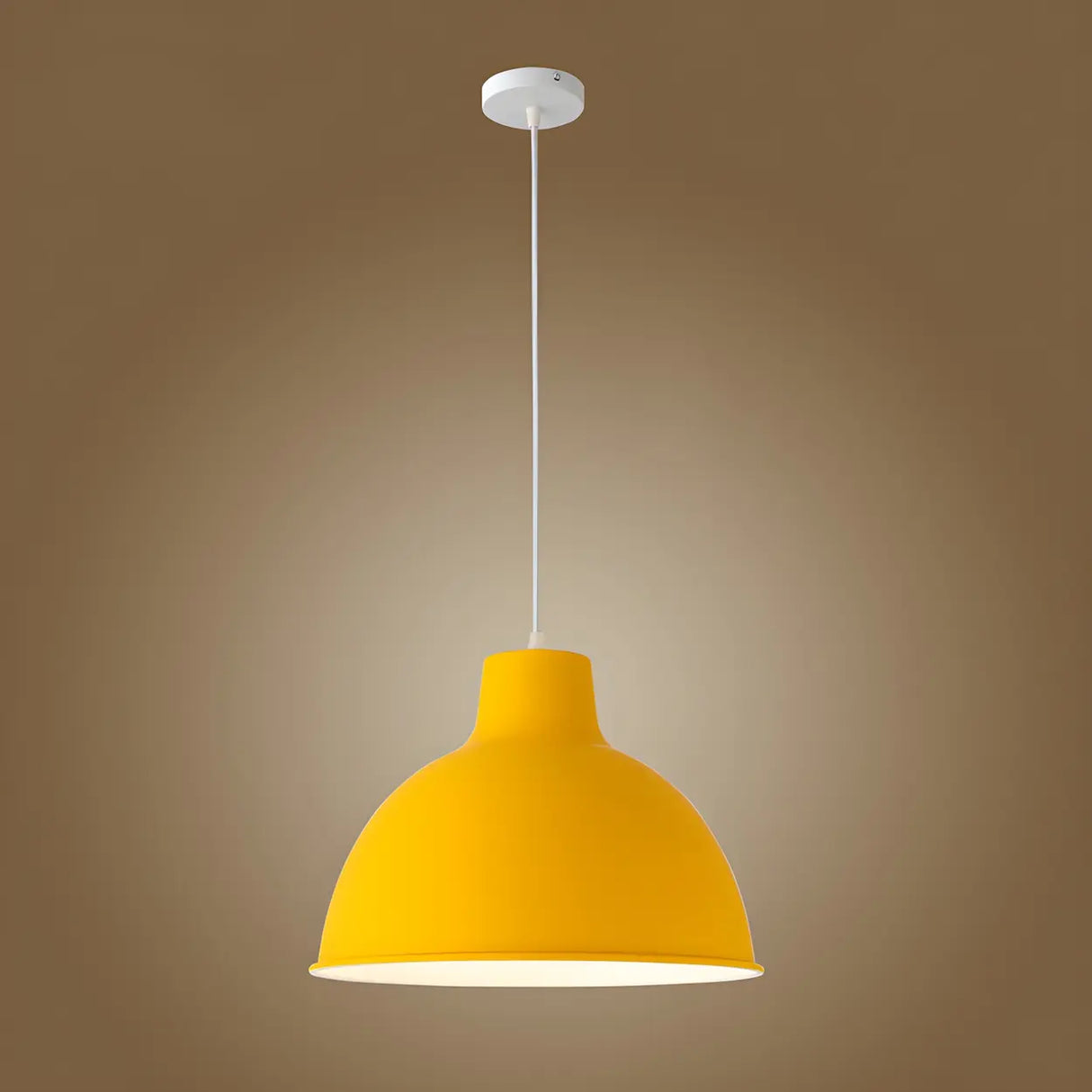 Living Room Adjustable Dome Aluminum Cord Pendant Light Image - 10