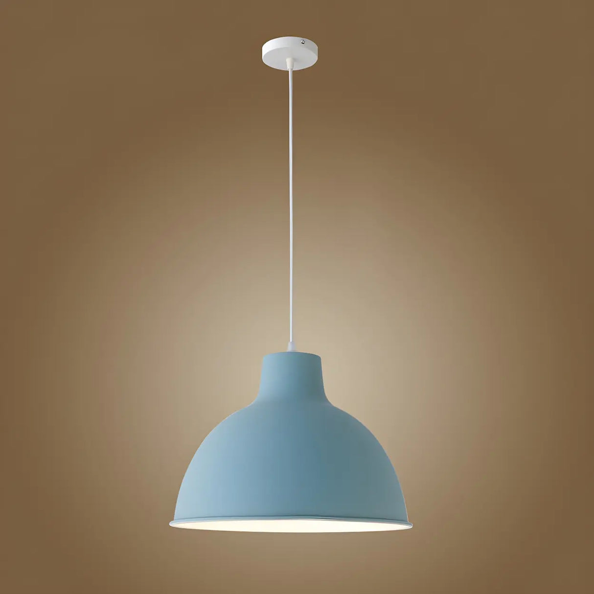 Living Room Adjustable Dome Aluminum Cord Pendant Light Image - 11