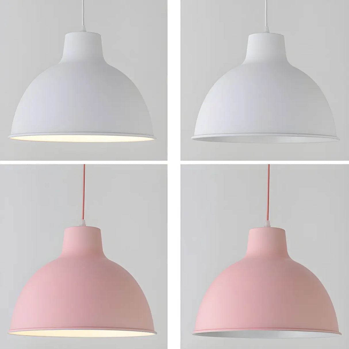 Living Room Adjustable Dome Aluminum Cord Pendant Light Image - 12