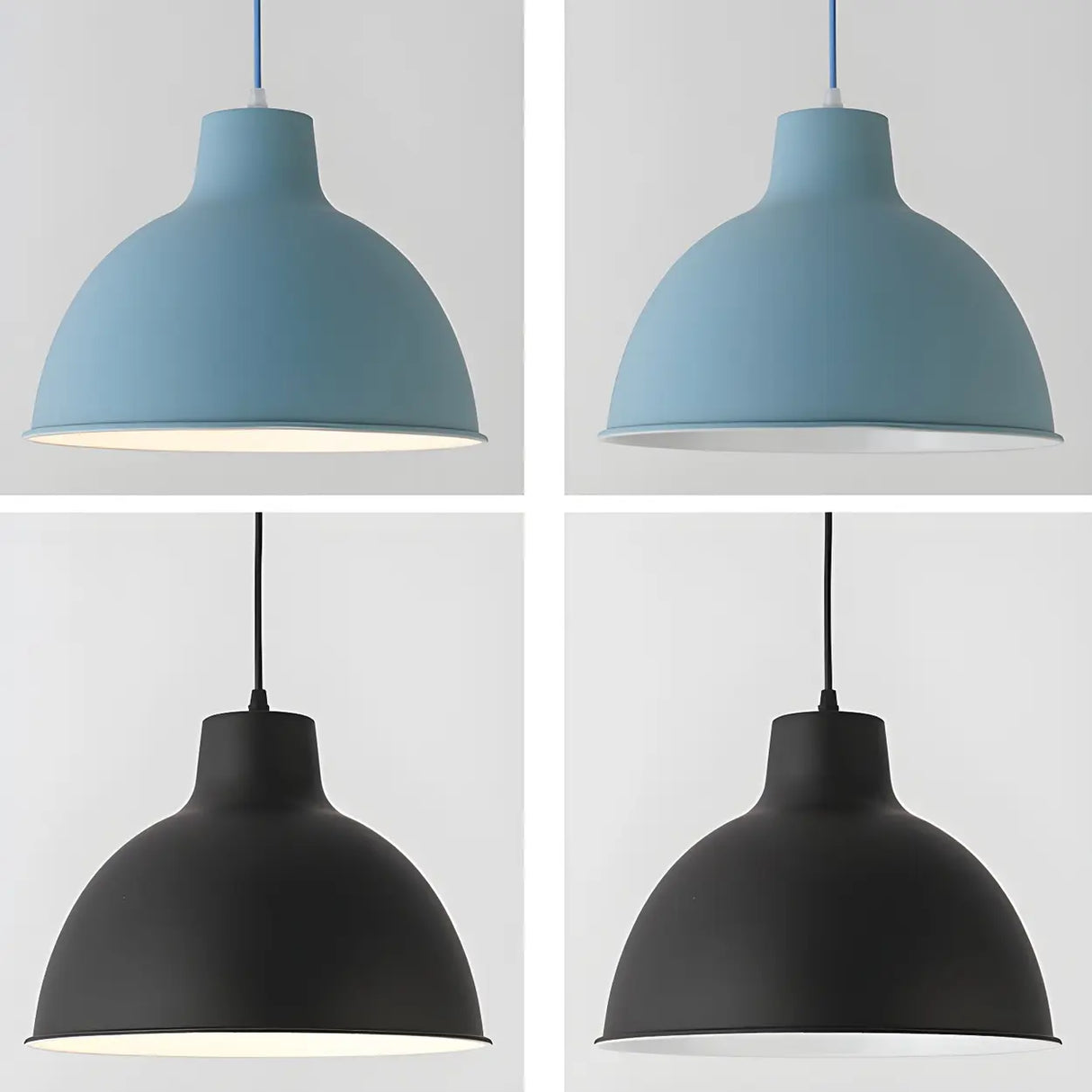 Living Room Adjustable Dome Aluminum Cord Pendant Light Image - 14