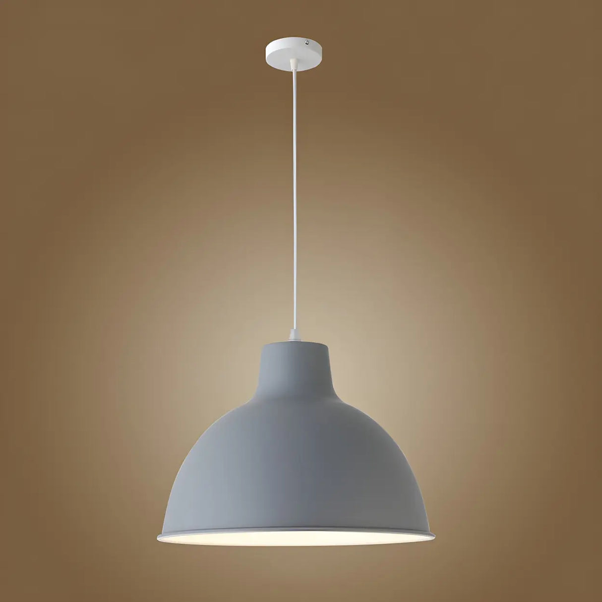 Living Room Adjustable Dome Aluminum Cord Pendant Light Image - 18