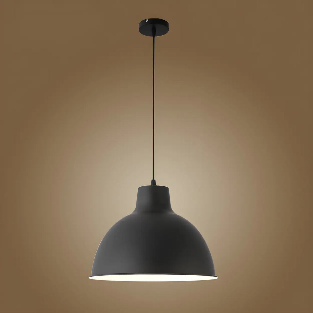 Living Room Adjustable Dome Aluminum Cord Pendant Light Image - 2