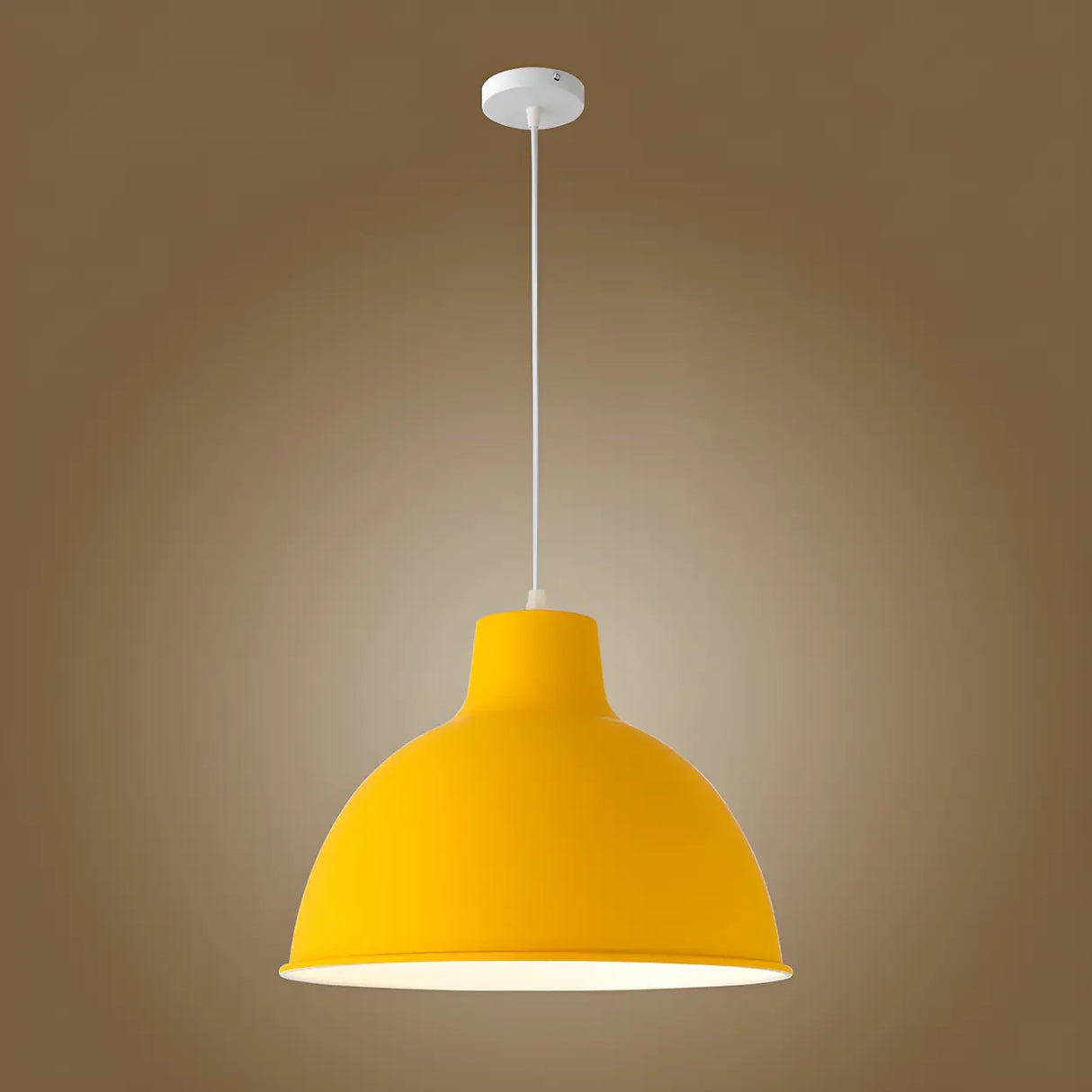 Living Room Adjustable Dome Aluminum Cord Pendant Light Image - 24