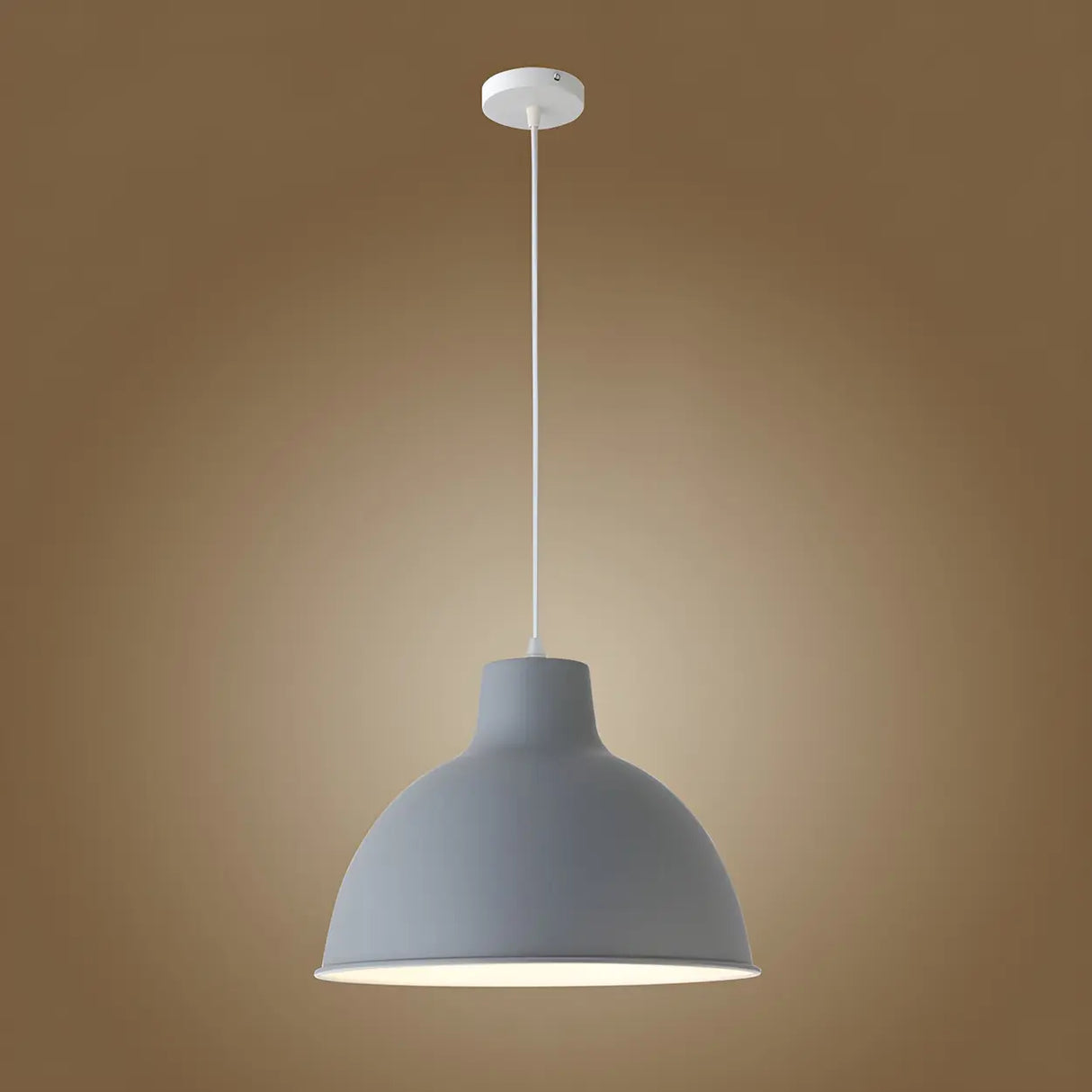 Living Room Adjustable Dome Aluminum Cord Pendant Light Image - 3