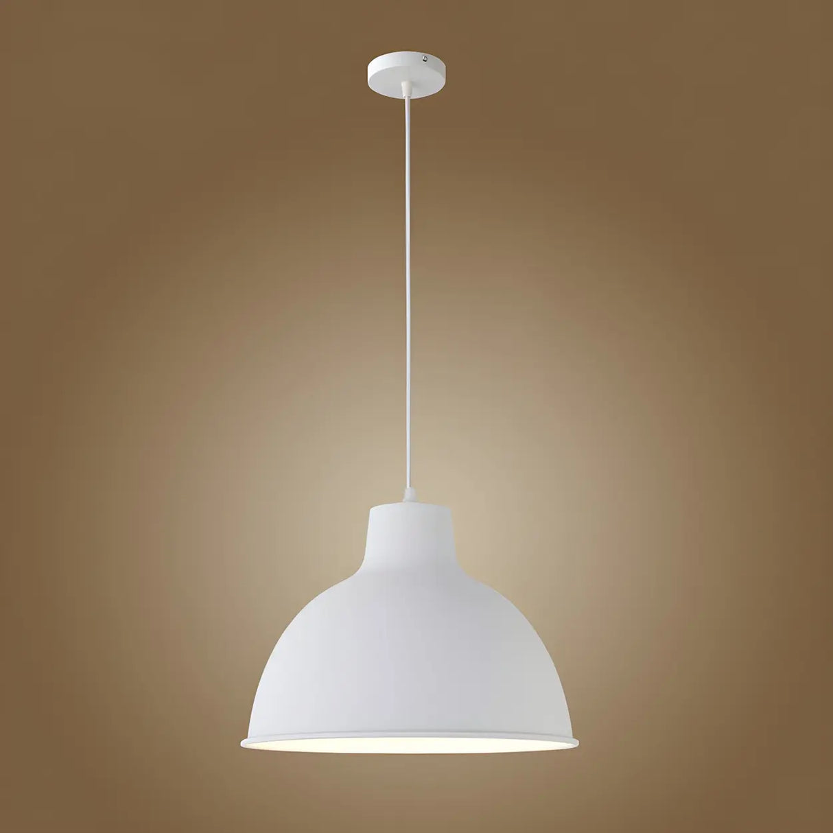 Living Room Adjustable Dome Aluminum Cord Pendant Light Image - 6