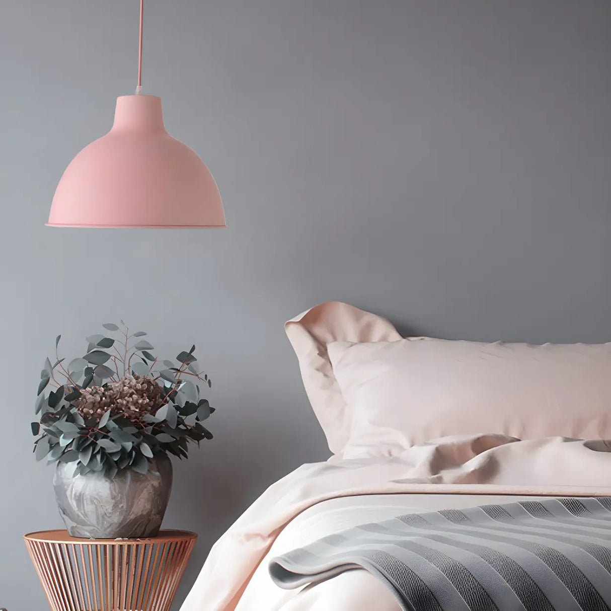 Living Room Adjustable Dome Aluminum Cord Pendant Light Image - 7