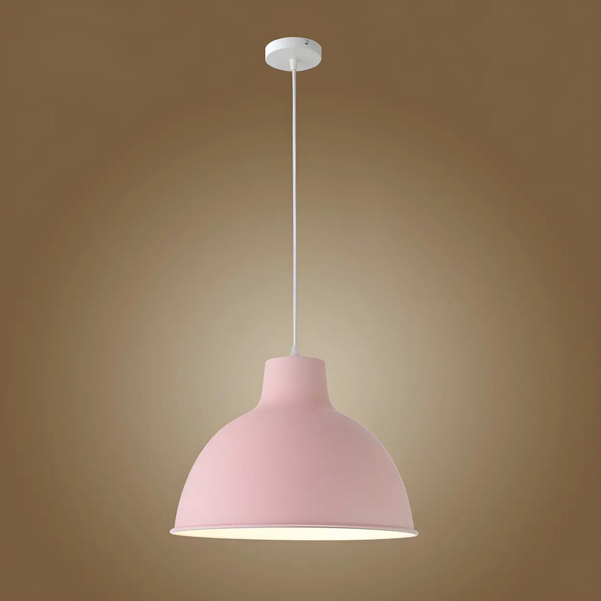 Living Room Adjustable Dome Aluminum Cord Pendant Light Image - 8