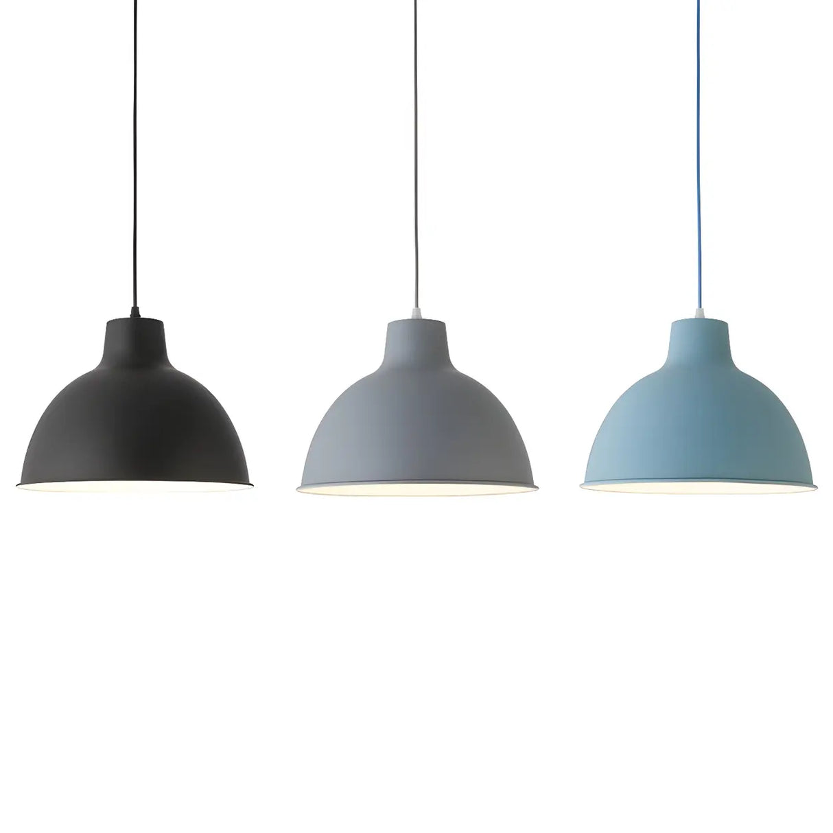 Living Room Adjustable Dome Aluminum Cord Pendant Light Image - 9