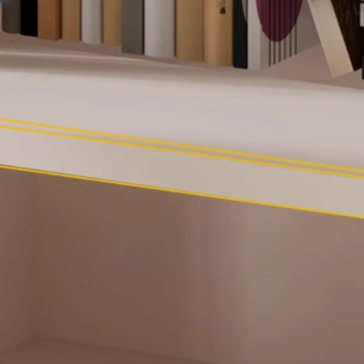 Living Room Arched Glass White Large Display Cabinet Image - 7