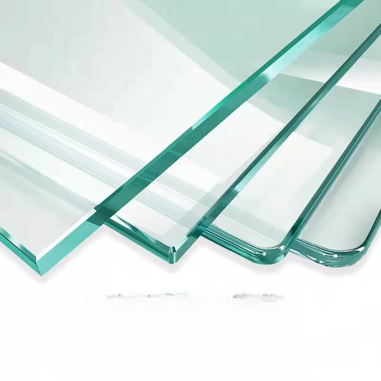 Living Room Black Metal Clear Glass Display Cabinet Image - 6