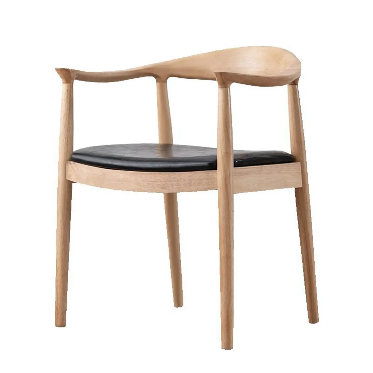 Living Room Braided Rope Open Wood Dining Chair Beige Image - 7