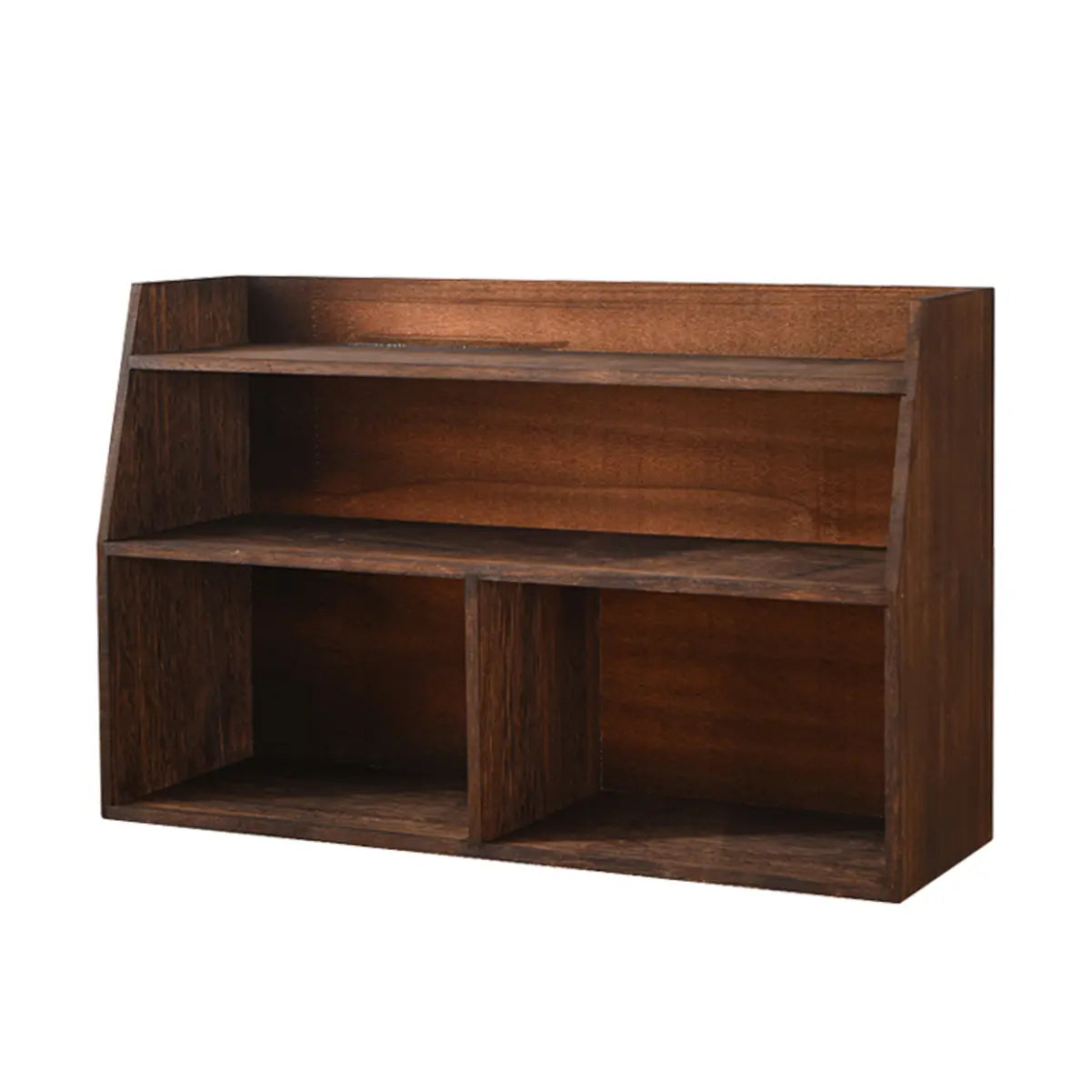 Living Room Brown Wood Small Storage China Cabinet Image - 5