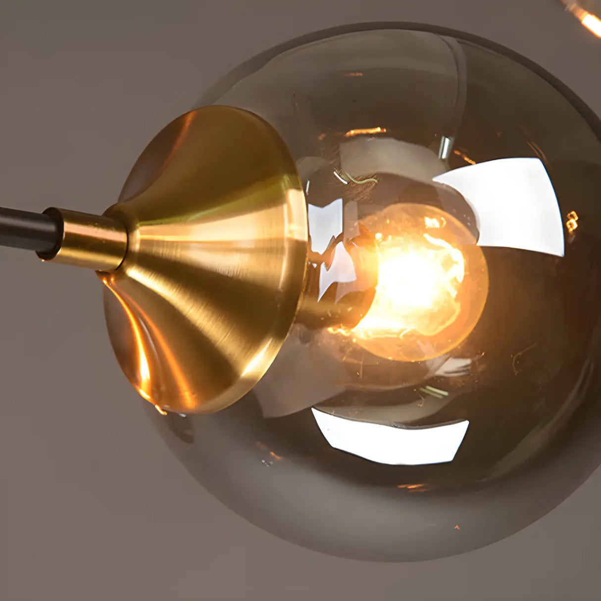 Living Room Bubble Glass Semi-Flush Mount Light 8-Light Image - 19