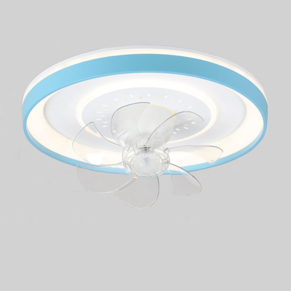 Living Room Dimming Simple Round LED Ceiling Fan Light Image - 9