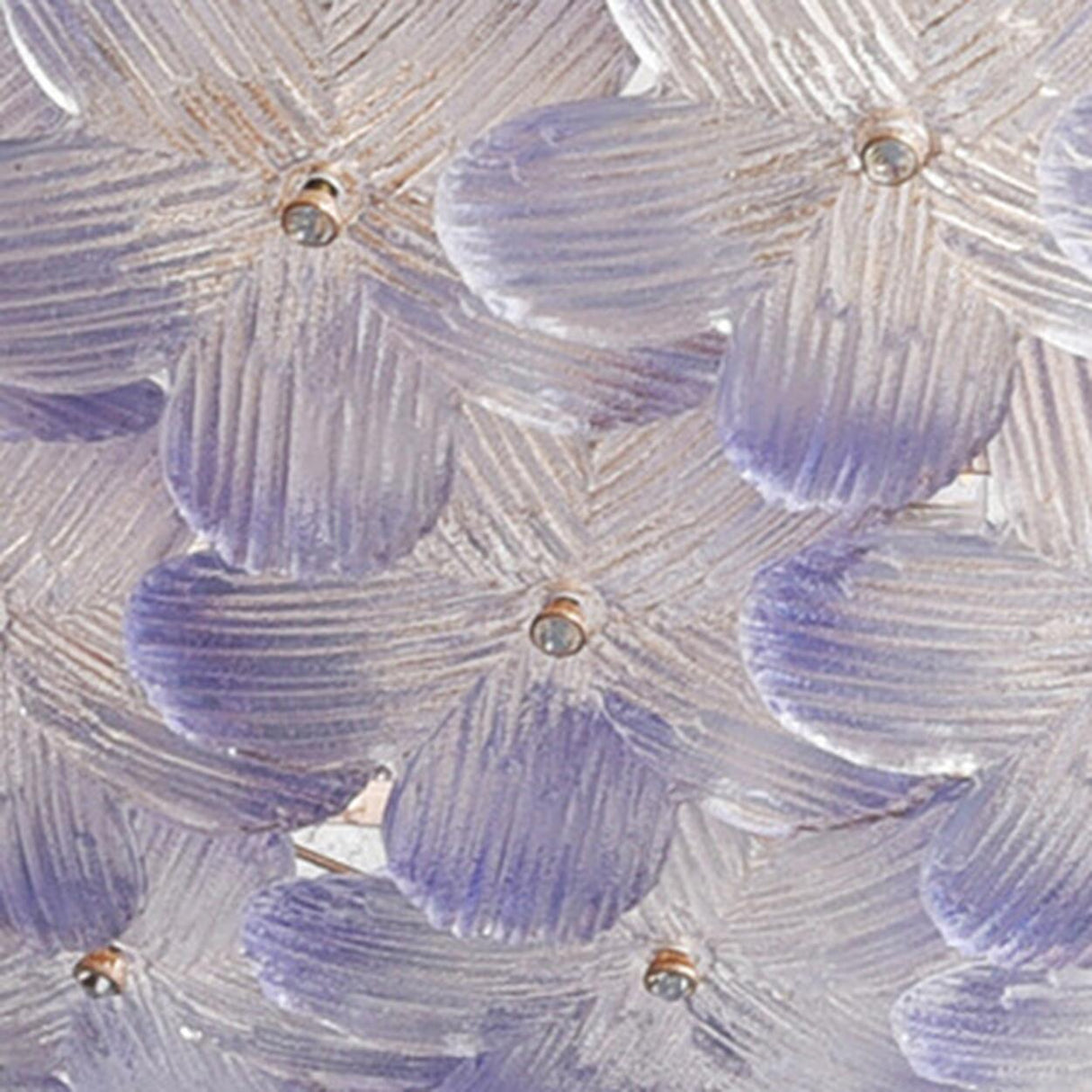 Living Room Elegant Flower Glass Flush Mount Light Image - 27