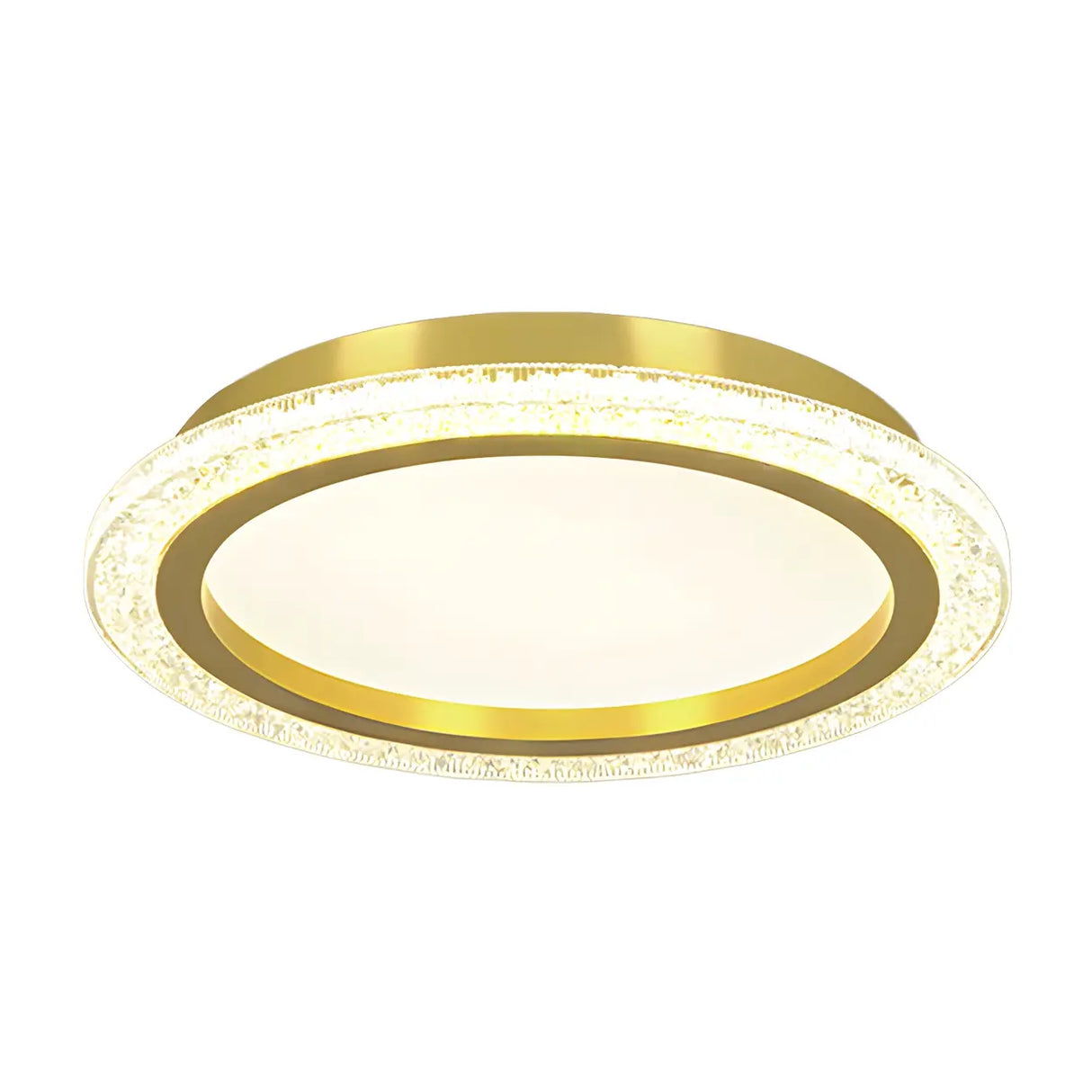 Living Room Gold Rectangle LED Flush Mount Ceiling Lamp Image - 10