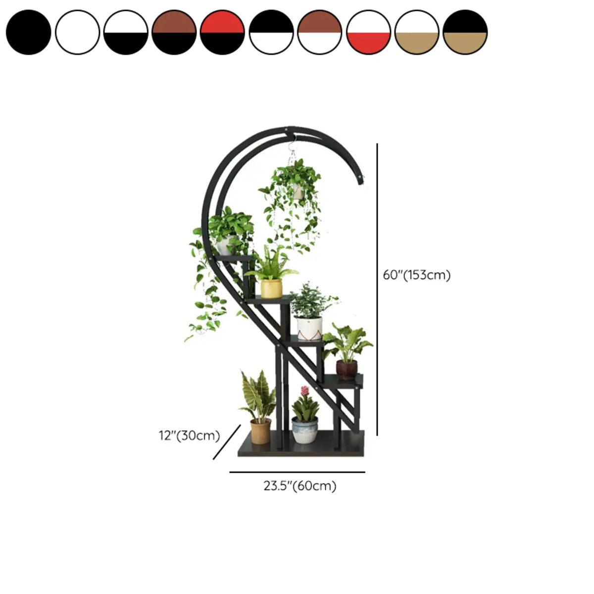 Living Room Heart Shape Wood Tiered Decor Plant Stands