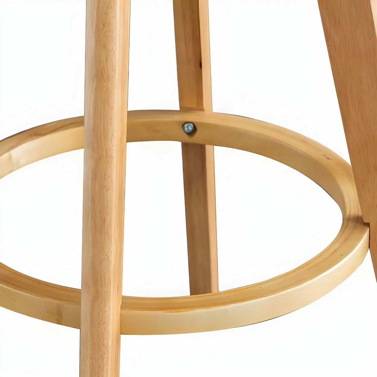 Living Room Leather Saddle Seat Backrest Wood Bar Stool Image - 9